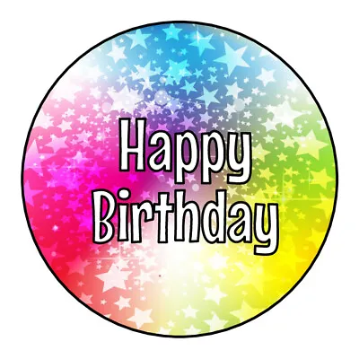 Happy Birthday Stickers Labels Sweet Cones Party Bags Gift Bags Cake Box • £1.99