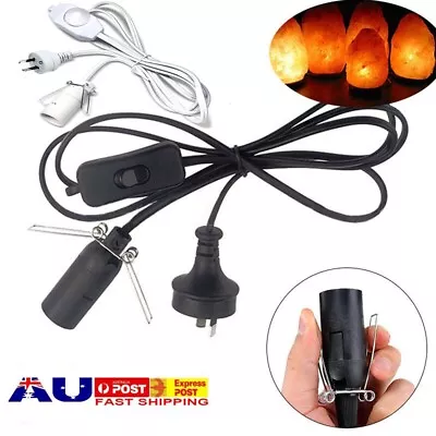 Salt Lamp Power Cord Cable E14 Dimmer ON & OFF Button Control Switch Bulb Lamp • $11.39