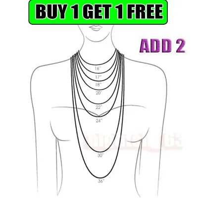 1+1 Genuine 925 Sterling Silver Chain 2mm Necklace Lobster Clasp 16~30”add 2 • £4.21