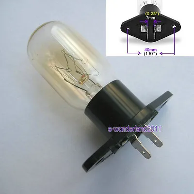 Microwave Oven Globe Lamp Bulb Straight Terminals 230V 20W T170 For Many Brands • $8.79