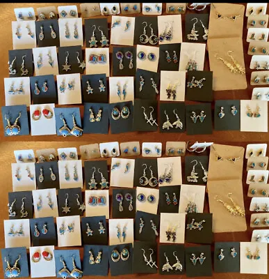 DIY Wholesale Lot Of 100 Pair Of Earrings Assorted Designs For Resale At Events. • $50