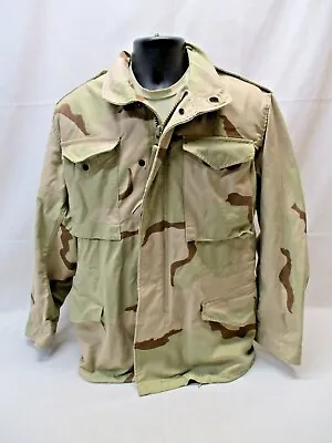 GENUINE USGI ARMY FIELD JACKET DESERT DCU CAMO COAT M-65 COLD WEATHER M65 W HOOD • $49.95