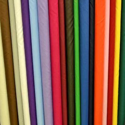 £1.99 • Buy Premium Cotton Fabric Sheeting 240 Cms WIDE WIDTH Plain Solid Colours Bed Lining