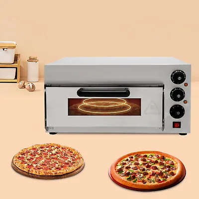 Commercial Pizza Oven Stainless Steel Single Layer Electric Pizza Maker 1500W • $161.50