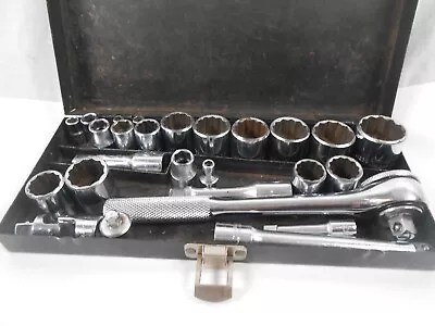 Vintage Thorsen Challenger/Proto Socket Ratchet Set 26 Pieces 1/4  Drive • $40