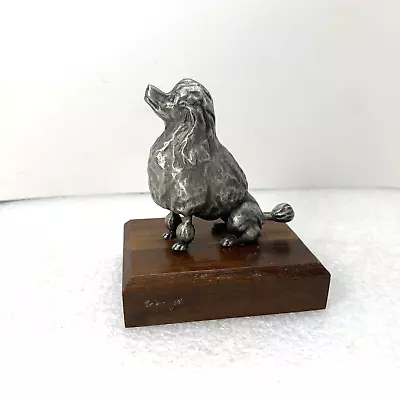 Poodle Dog Pewter Metal Sculpture Figurine By Irma Andrews Limited Edition Decor • $75