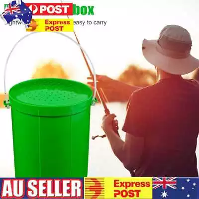 $9.79 • Buy Fishing Bait Bucket Breathable Live Bait Box Plastic Fishing Gear (Small)