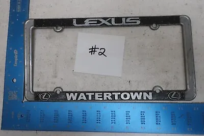License Plate Frame Metal Lexus Watertown MA Massachusetts Car Dealer (F4 #2) • $12.79
