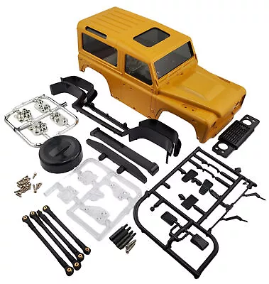 NHX RC Hard Body Kit For Axial SCX24 / 1/24 Scale Crawler / Trucks - Yellow • $39.95