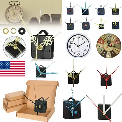  Quartz Clock Movement Mechanism Sweep Silent Wall Repair Kit Replacement Set US • $6.66
