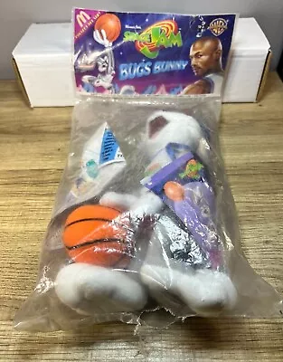 Vintage - SPACE JAM Bugs Bunny Plush Toy - 1996 - WB Looney Tunes NEW Sealed • $17.11