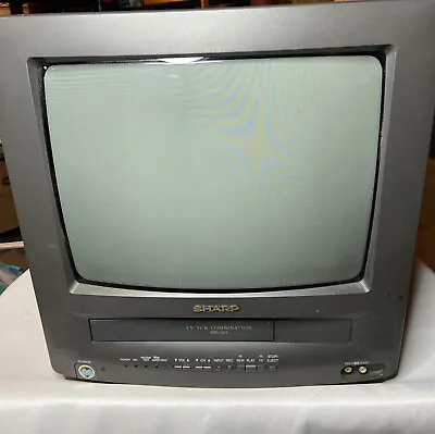 $75.99 • Buy Vintage Sharp TV 13VT-L100 VCR Combo Retro Black No Remote Tested Read