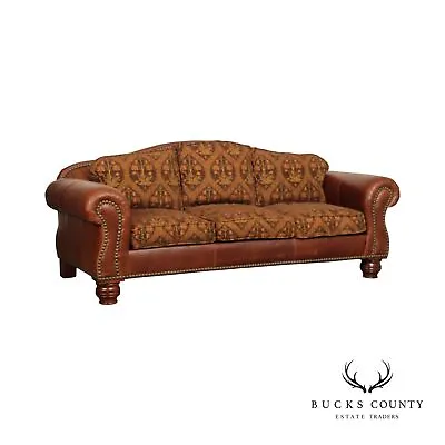 Lillian August Rustic Style Leather Sofa • $1895