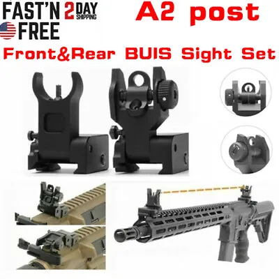 Tactical Minimus Metal Folding Front&Rear BUIS Sight Set Sights For Gun Rifle US • $19.89