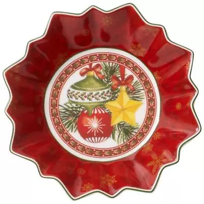 Villeroy & Boch TOY'S FANTASY Small Bowl: Tree Ornaments # 3696 • $21