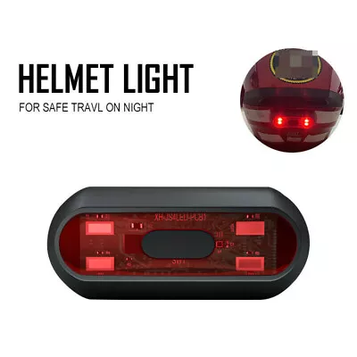 3 Mode Motorcycle Bicycle Helmet Night Light Strip Safety Signal LED USB Charger • $13.99