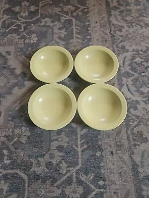 4 Vintage Boonton Ware  Dessert Bowls  Melamine Melmac Yellow 5.75  • $7.99