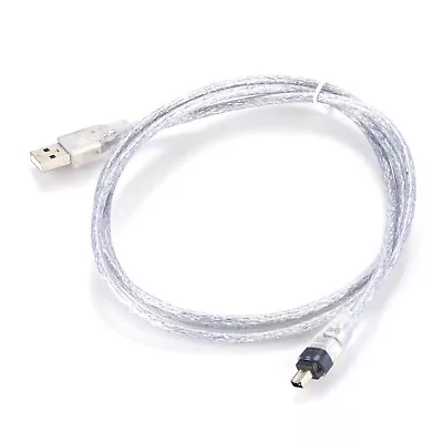 5ft USB Male To Firewire IEEE 1394 4Pin Data Transfer Male Cable Cord Converter • £4.79