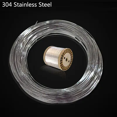 £1.98 • Buy 304 Stainless Steel Wire 0.1mm-3mm Single Soft/Hard Steel Wire Rustproof Durable