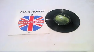 Mary Hopkin – A Song For Europe - Vinyl 7  45 RPM Single - VG+/VG . FREE POST • £3.99