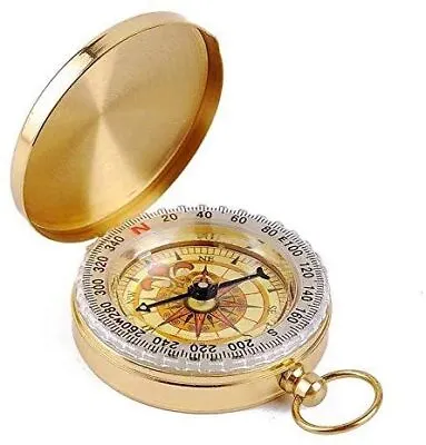 $6.90 • Buy Brass Compass Camping Maps Classical Hiking Survival Tool Glow In The Dark