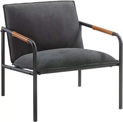 Boulevard Cafe Metal Lounge Chair Charcoal Gray Finish • $188.99