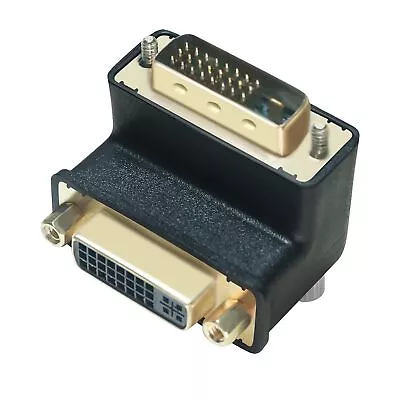 DTech DVI Adapter 90 Degree DVI-I Female To DVI-D Male Right Angle Connector C • $11.89