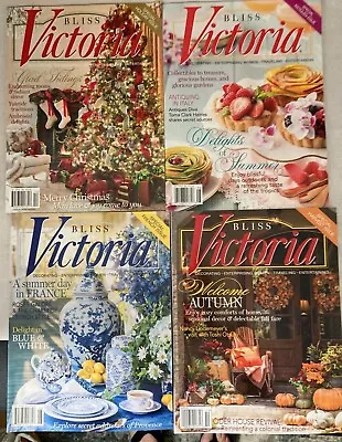 VICTORIA BLISS ROMANTIC HOME MAGAZINES Lot Of 4 Various Issues • $23.99