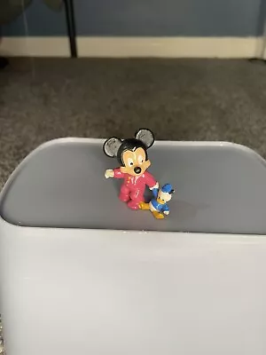 Vintage Bully Baby Mickey Mouse With Donald Duck Toy PVC Figurine • £9.99