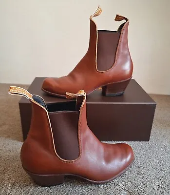 Vintage RM Williams Mens UK 7.5G US 7.5 Ladies 10 Boots Bushman Cuban Heel Shoes • $499