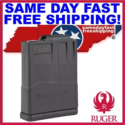 Ruger Rifle Mag 308 Win/6.5Creed/243 Win Poly 10Rd 90563 SAME DAY FAST FREE SHIP • $32.98