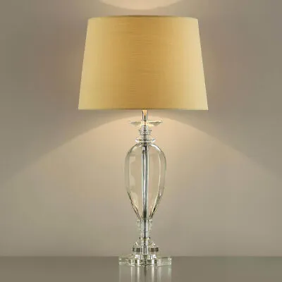 £69.99 • Buy Laura Ashley Bethany Table Side Lamp Décor Base Clear Glass RRP £130