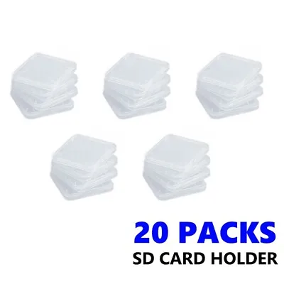 20Pcs SD Card Holder Plastic SD MMC SDHC PRO Duo Memory Card Case Holder Storage • $7.50