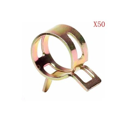 $8.05 • Buy 50PCS 8mm 5/16  Spring Clip Fuel Oil Line Silicone Vacuum Hose Clamp