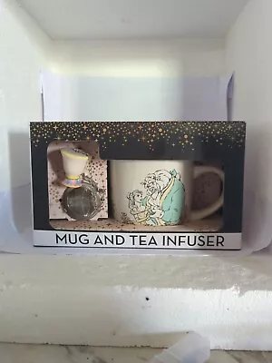 Disney Princess Beauty And The Beast Chip Mug And Tea Cup Infuser Set NIB • $32