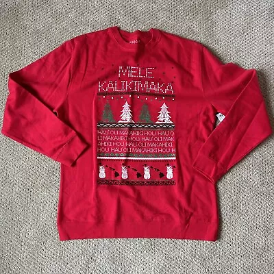 NWT Honolua Christmas Mele Kalikimaka Funny Ugly Christmas Sweater Red Xlarge • $31.49