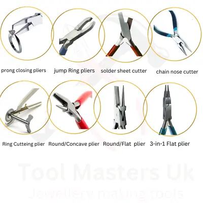 Jewelry Stone Gem Ring Bending Looping Wrapping Model Making Pliers Set • £6.99