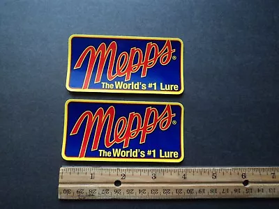 $5.99 • Buy Lot Of 2 Mepps Fishing Lures Tackle Box Decals Stickers Spinner Rod Reel 4x2