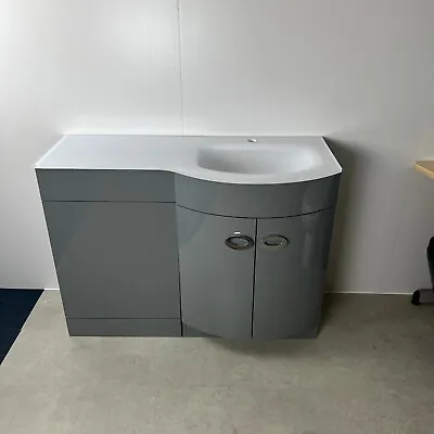 £389.95 • Buy Bathroom Cabinet Back To Wall Toilet Basin Sink Suite Combi Vanity Unit D Shape 
