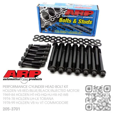 $464.50 • Buy Arp 12pt Head Bolt Kit V8 Red/blue/black Motor [holden Vb-vc-vh-vk-vl Commodore]