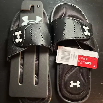 Under Armour Ignite 6 Sl Slide Sandals (sku 48809849) Black White - Mens • $23.88