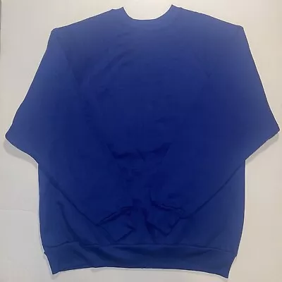 Vintage Discus Athletic Crewneck Sweatshirt Royal Blue Raglan NWT NOS XL 50/50 • $34.95