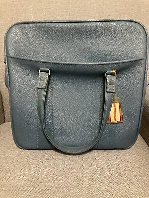 Vintage Samsonite Luggage Blue Royal Traveler Medalist Bag Weekender • $45.99