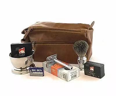 Merkur Deluxe Travel Dopp Kit - 23001 Double Edge Safety Razor Chrome Shaving • $69.99