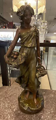 Large Art Nouveau Woman Girl Statue “ Nymph” Antique • $395