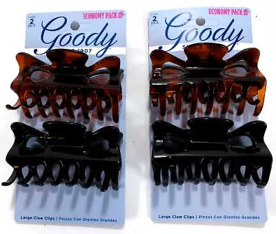 2 X Goody Claw Hair Clips Large Black & Brown 2 Piece Set • $11.99