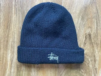 £18.99 • Buy Stussy Black Beanie Hat One Size Unisex Immaculate Condirion