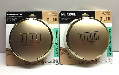 MILANI ~ Even-Touch Powder Foundation 02 Fresco New Lot Of 2. • $32.50