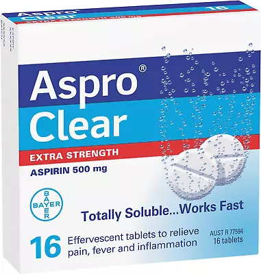 Aspro Clear Extra Strength Pain Relief Tablets With Aspirin Fast And Effecti... • $9.74