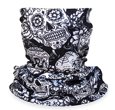 Face Cover Mask Tube Bandana Scarf  Headband UPF15+ Seamless Stretch Sugar Skull • $5.85